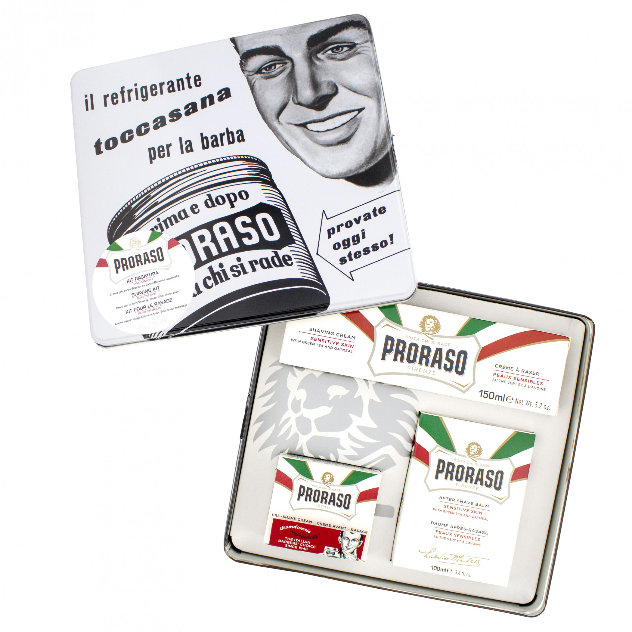 Product image 0 for Proraso Vintage Toccasana Tin: Sensitive Shaving Kit